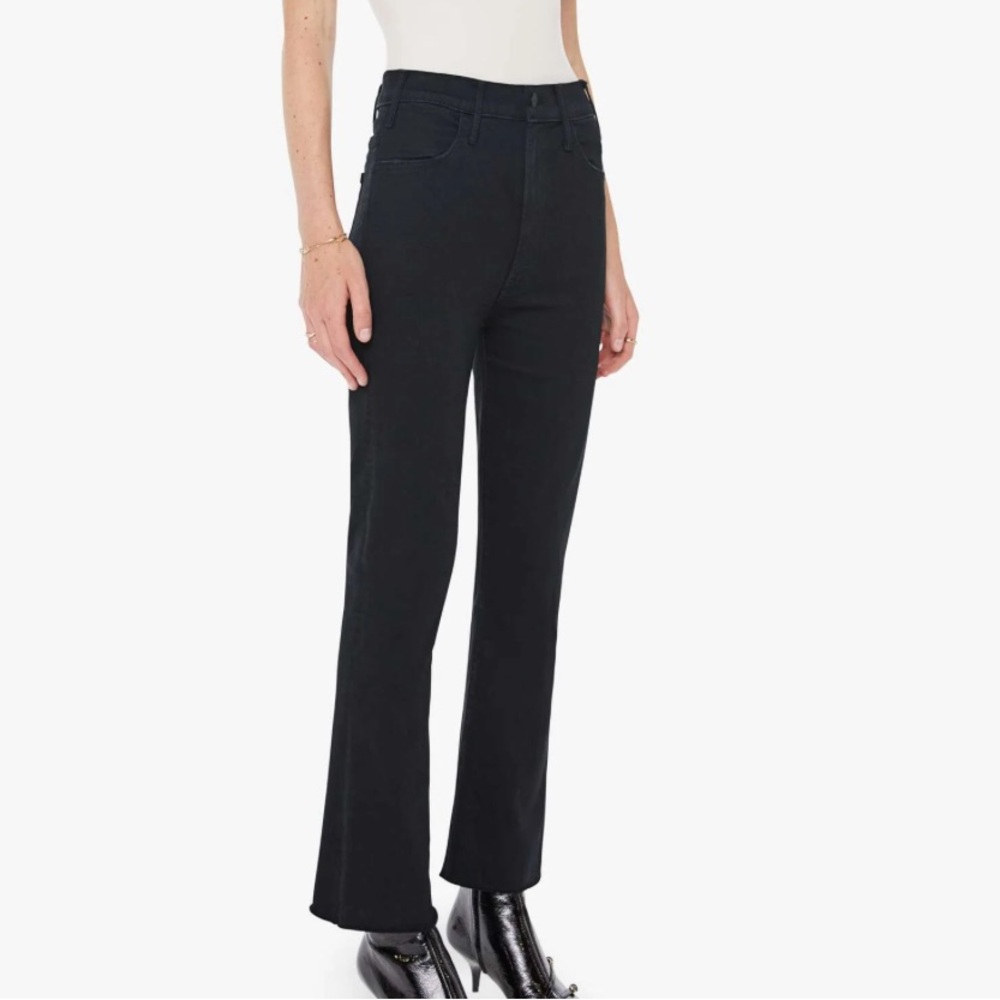 MOTHER The Hustler Ankle Fray Jean Black Size 28